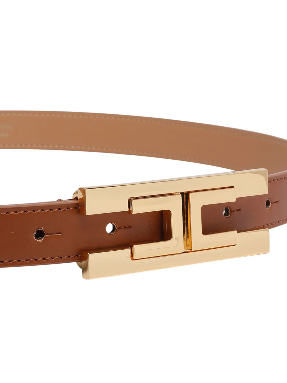 Elisabetta Franchi logo-buckle belt - Bruin