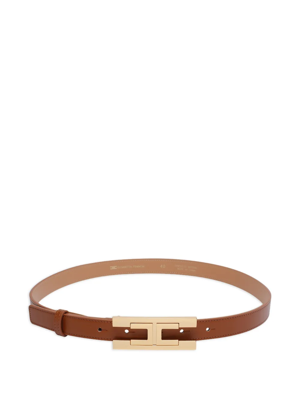 Elisabetta Franchi logo-buckle belt | Brown | Image 1