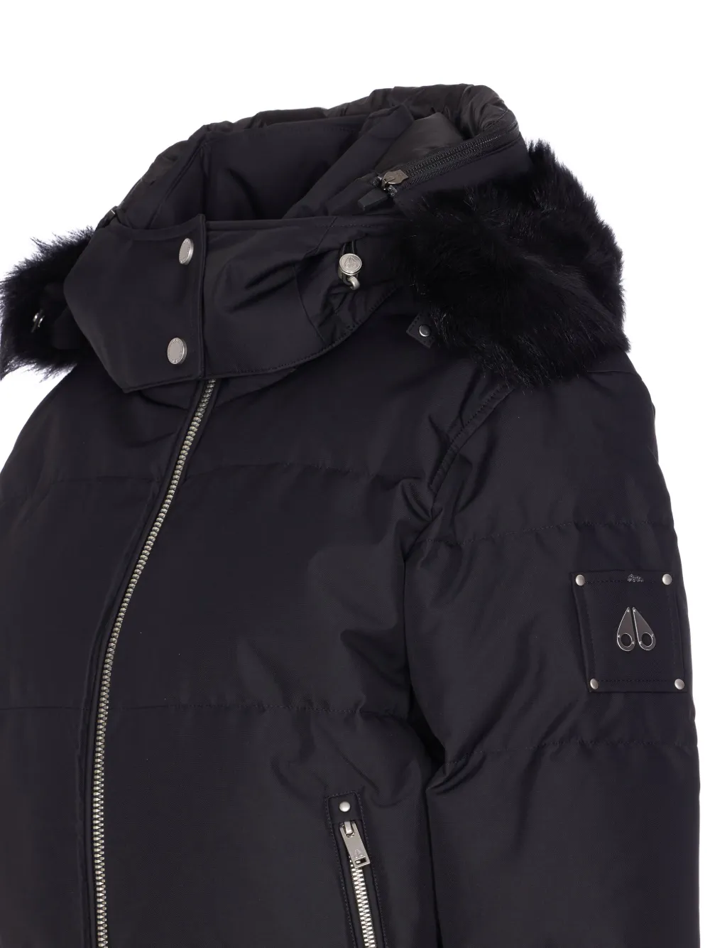 Moose Knuckles Cloud donsjack met capuchon Zwart