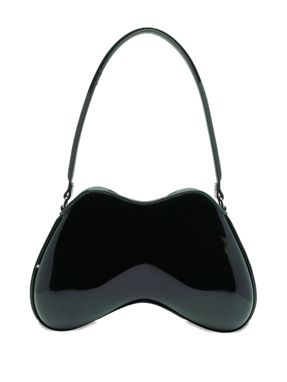 Diesel medium Double-D curved shoulder bag - Zwart