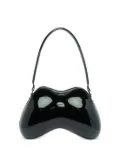 Diesel medium Double-D curved shoulder bag - Black
