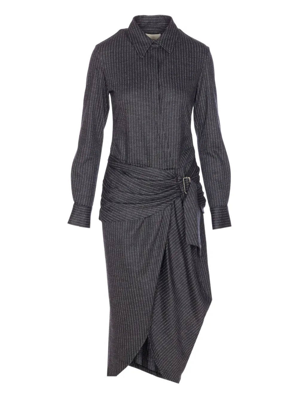 ISABEL MARANT Reilly pinstripe belted dress | Grey | Image 1