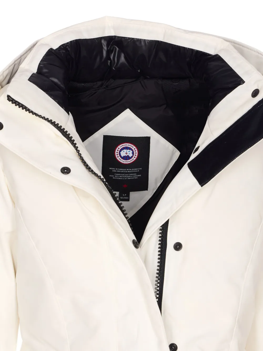 Canada Goose Parka met capuchon en opgestikte zak Wit