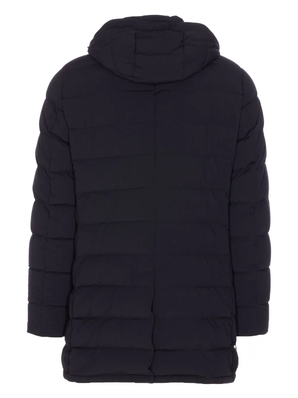 Moorer removable-hood padded coat - Blauw