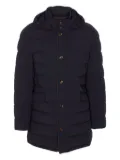 Moorer removable-hood padded coat - Blue