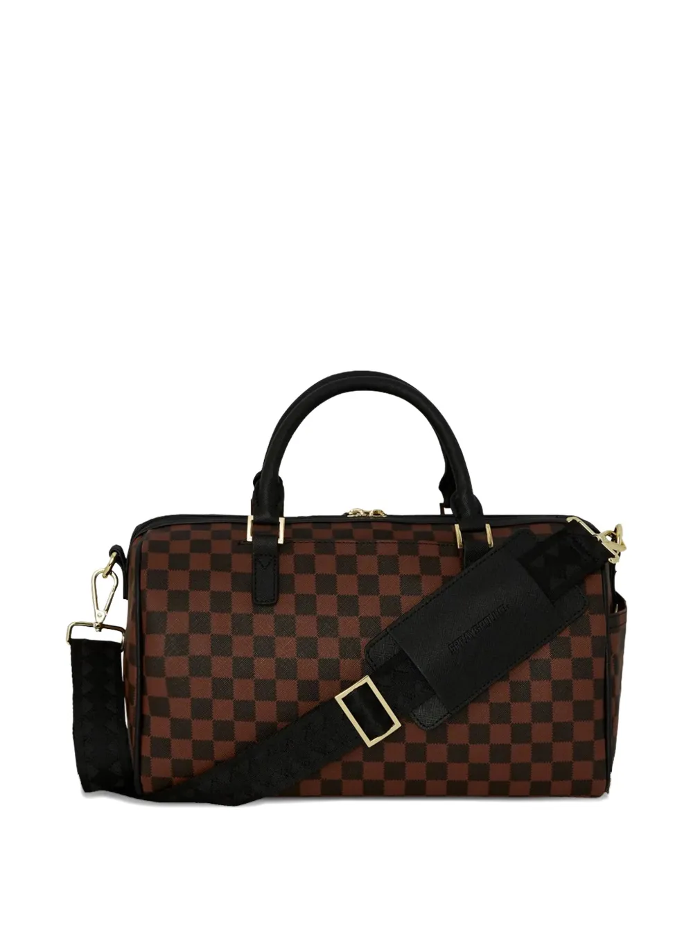 Sprayground شنطة عملية كاروهات بطبعة فم سمك القرش | Image 2