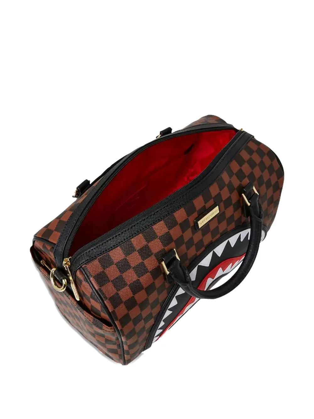 Sprayground Sawtooth Sharks In Paris Mini Duffle In Brown