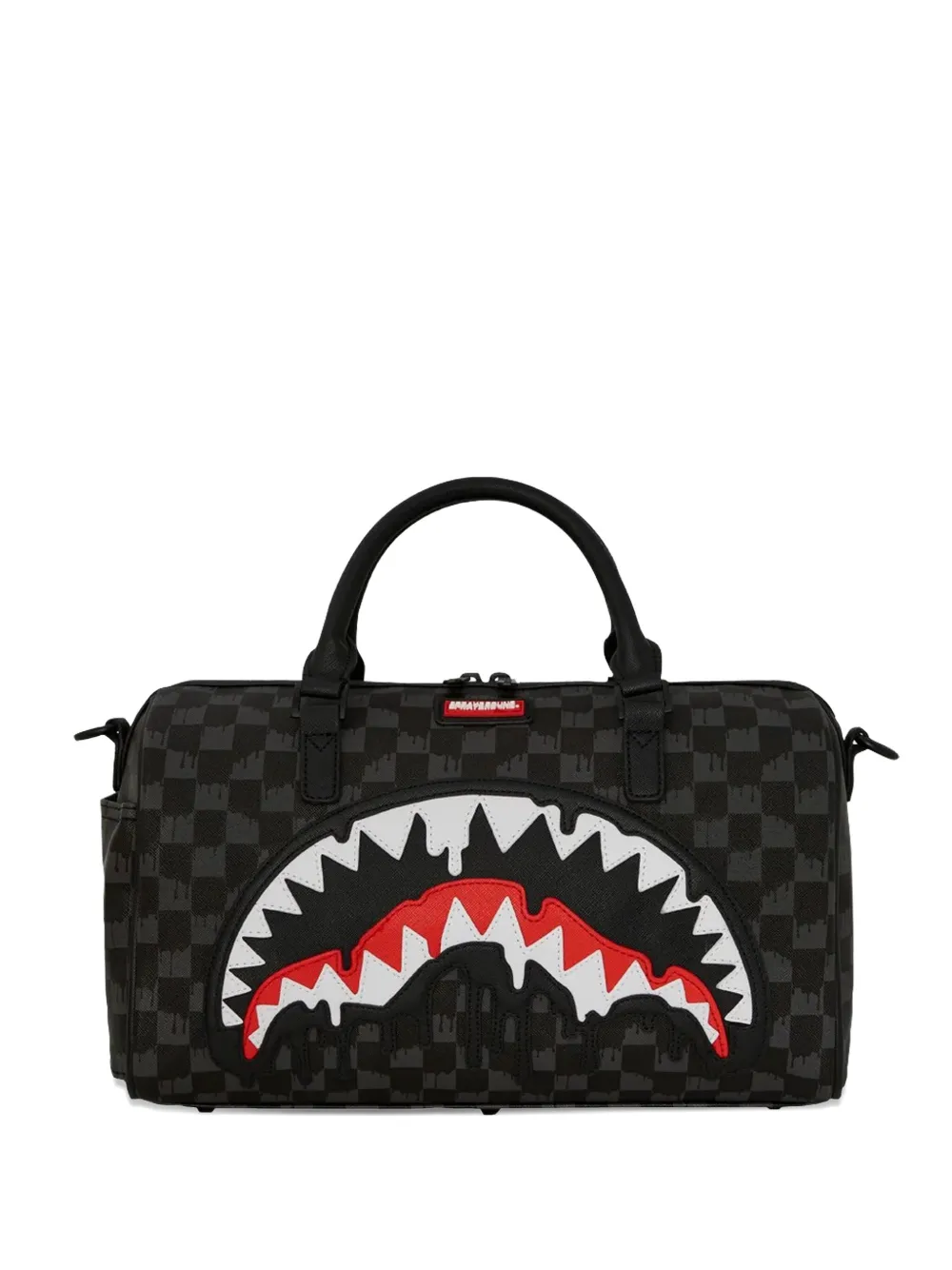 Sprayground dripping-shark check tote bag | Black | Image 1