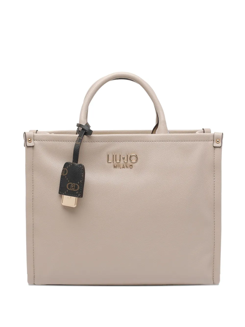 Liu •jo Tote Bag With Detachable Strap And Handles In Neutral