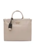 LIU JO top-zip double-handle tote bag - Neutrals