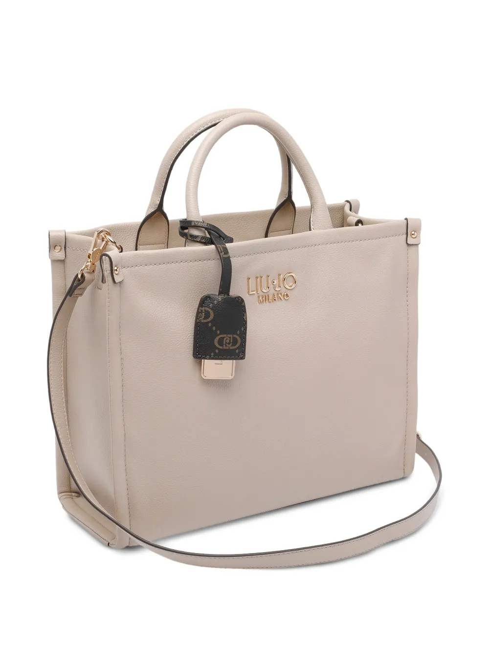 LIU JO Shopper met dubbele handgreep en rits Beige
