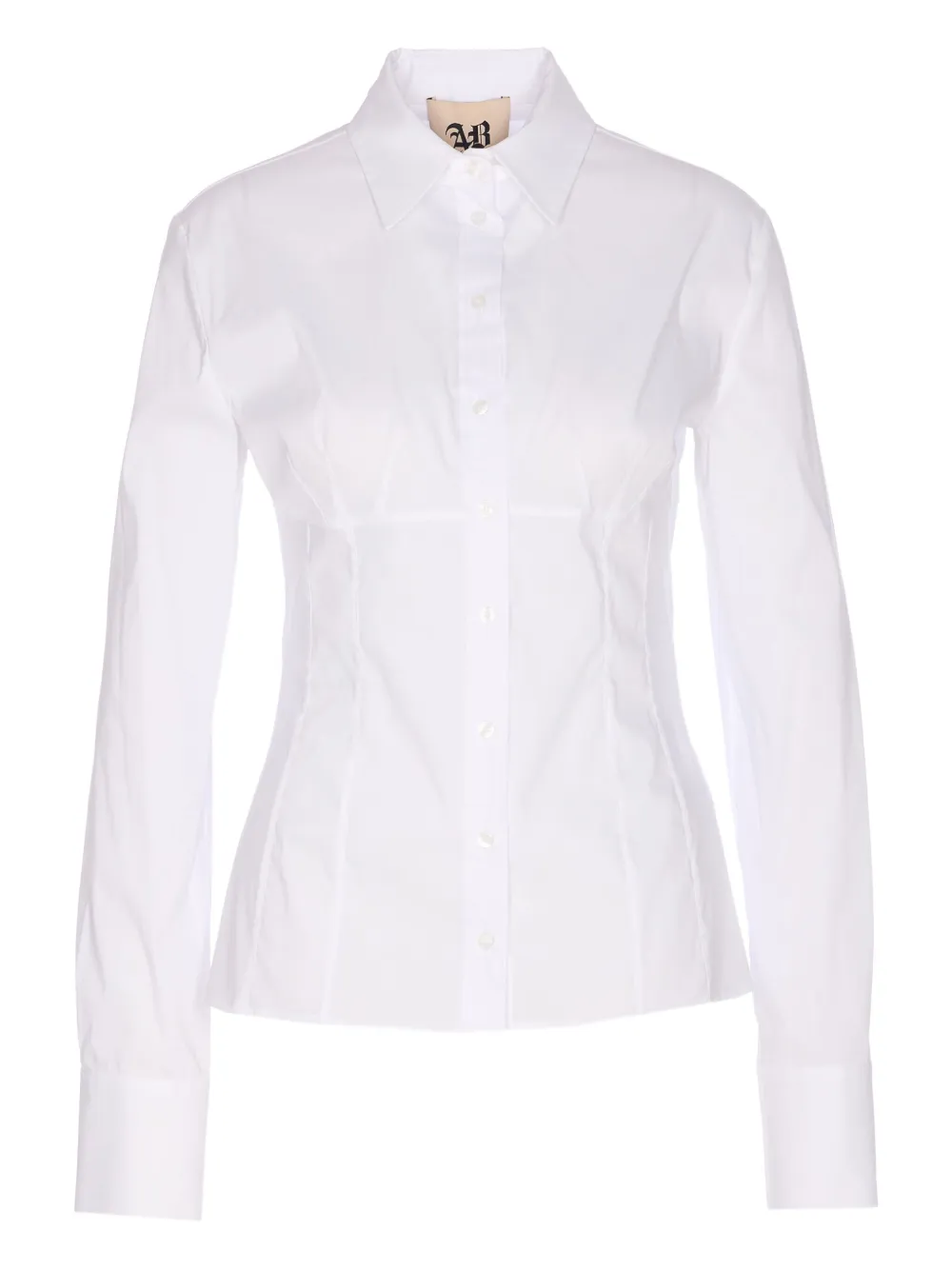 Aniye By Button-down Long-sleeved Shirt In White