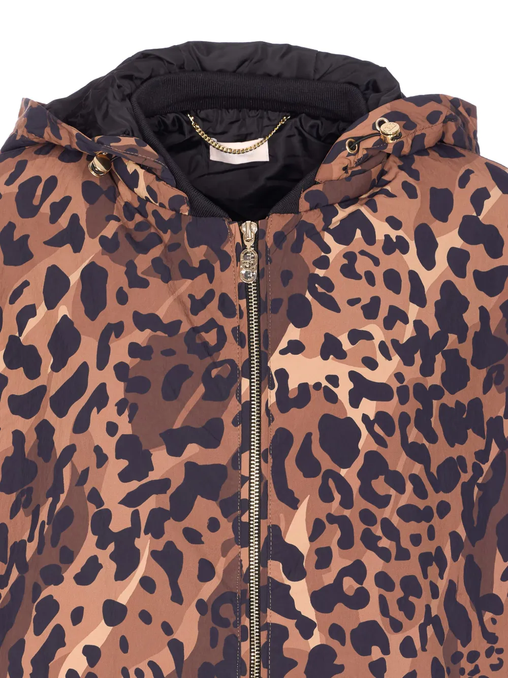 Liu •jo Leopard-print Hooded Jacket In Animal Print