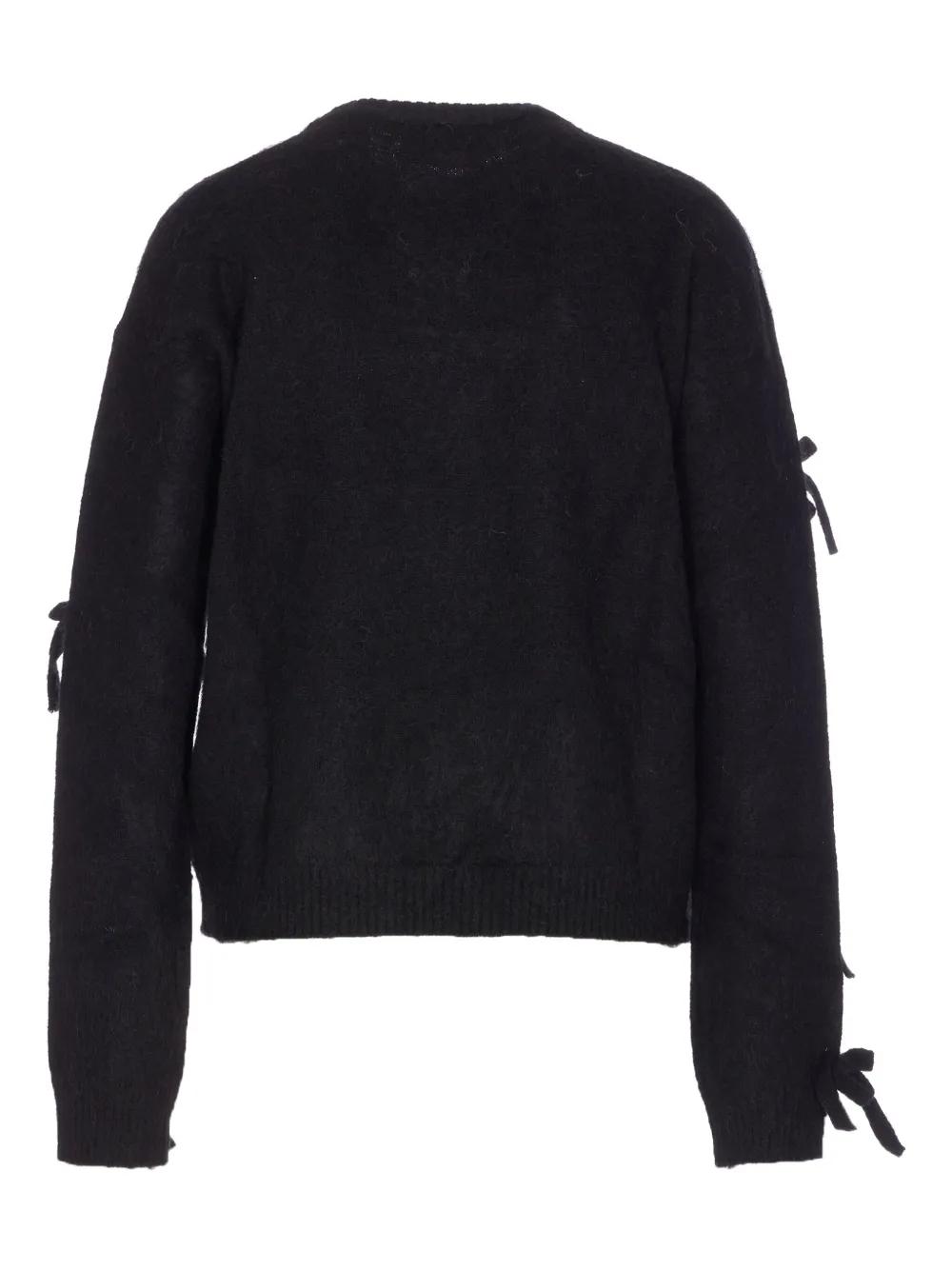 Aniye By Bow-detail Crew-neck Sweater In Black
