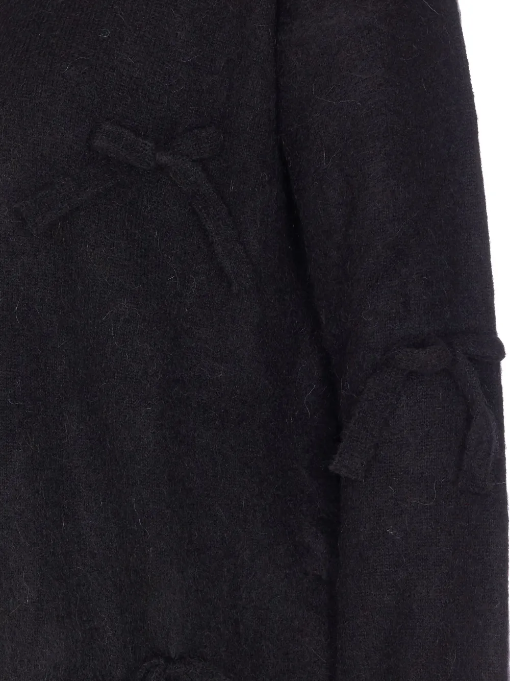 Aniye By Bow-detail Crew-neck Sweater In Black