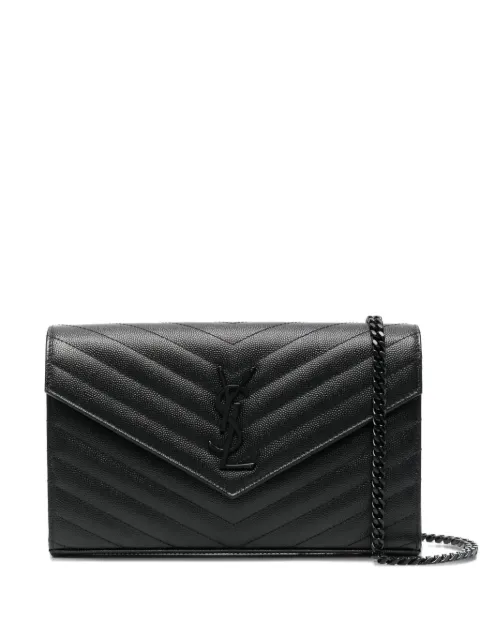 Saint Laurent Classic Cassandre chain quilted-leather clutch