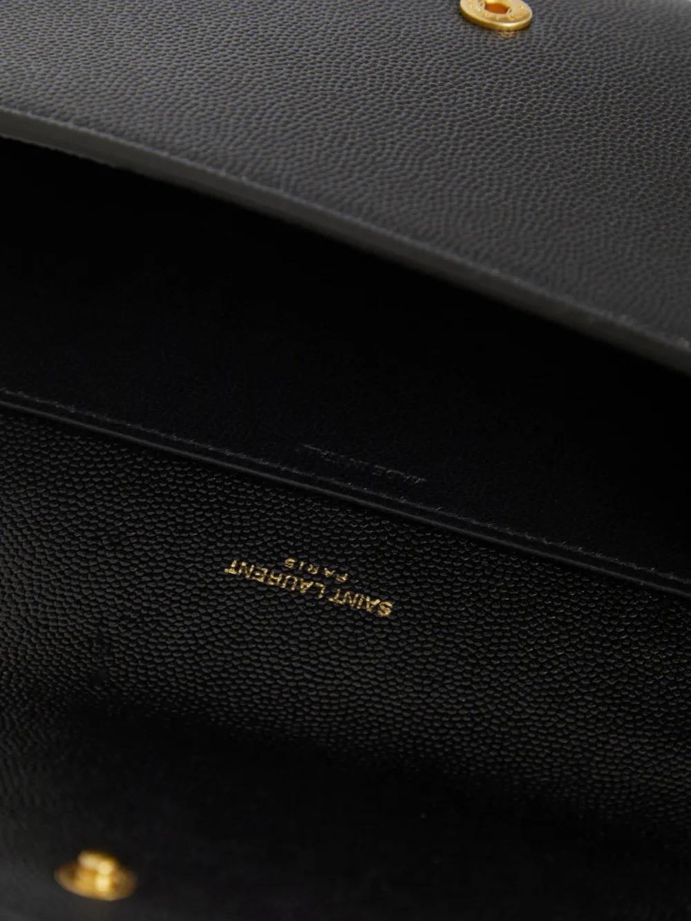 Saint Laurent Uptown Monogram Cross Body Bag In Black