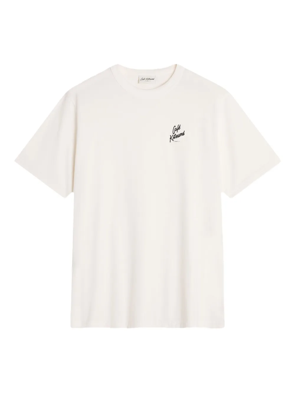 Café Kitsuné Embroidered Logo T-shirt In Neutral