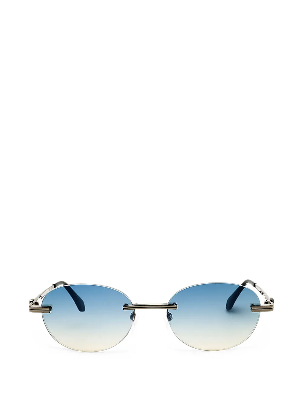 Palm Angels Eyewear rimless oval-frame sunglasses Zilver