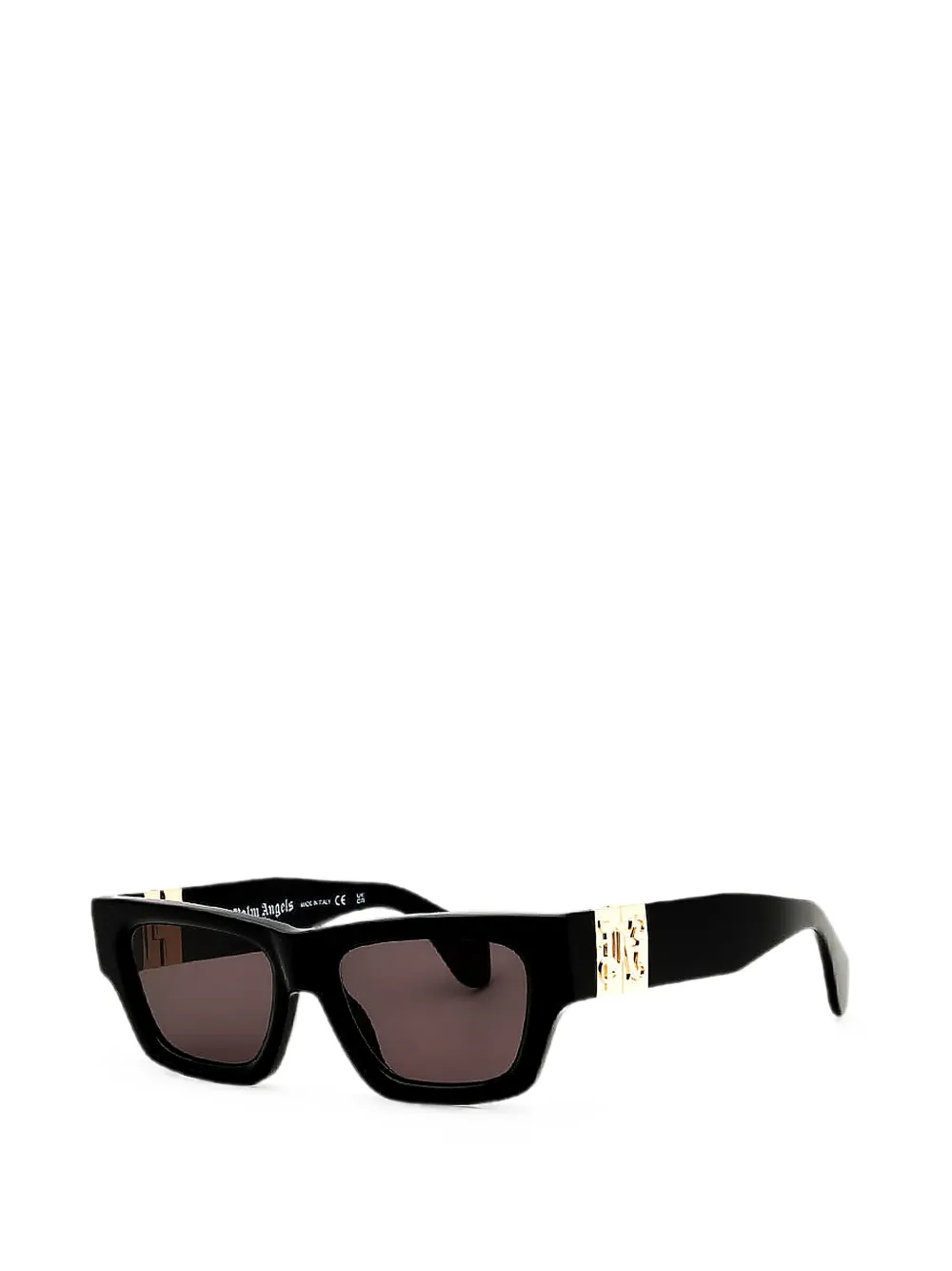 Palm Angels Eyewear logo-plaque sunglasses Zwart