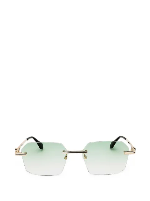 Palm Angels Quartz geometric rimless sunglasses