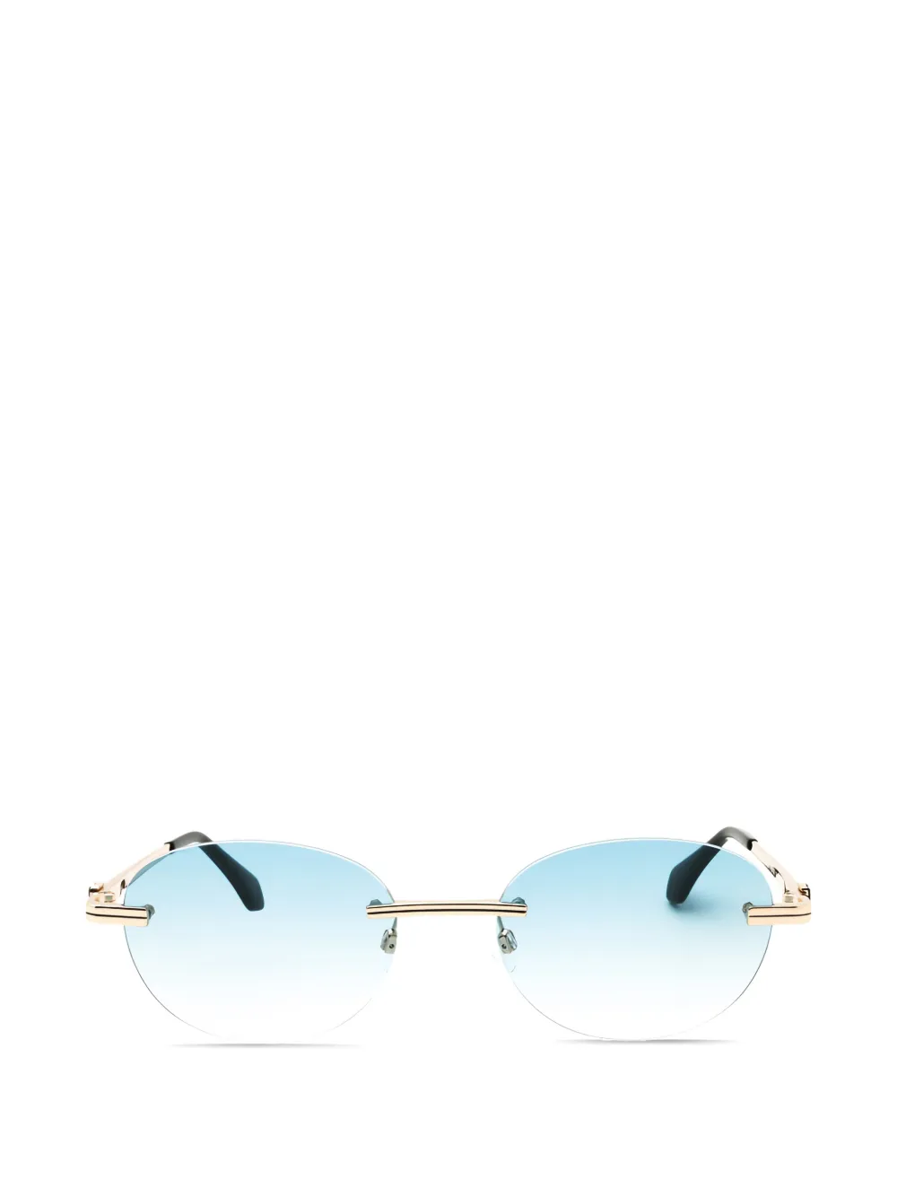 Palm Angels Eyewear Occhiali da sole ovali - Oro