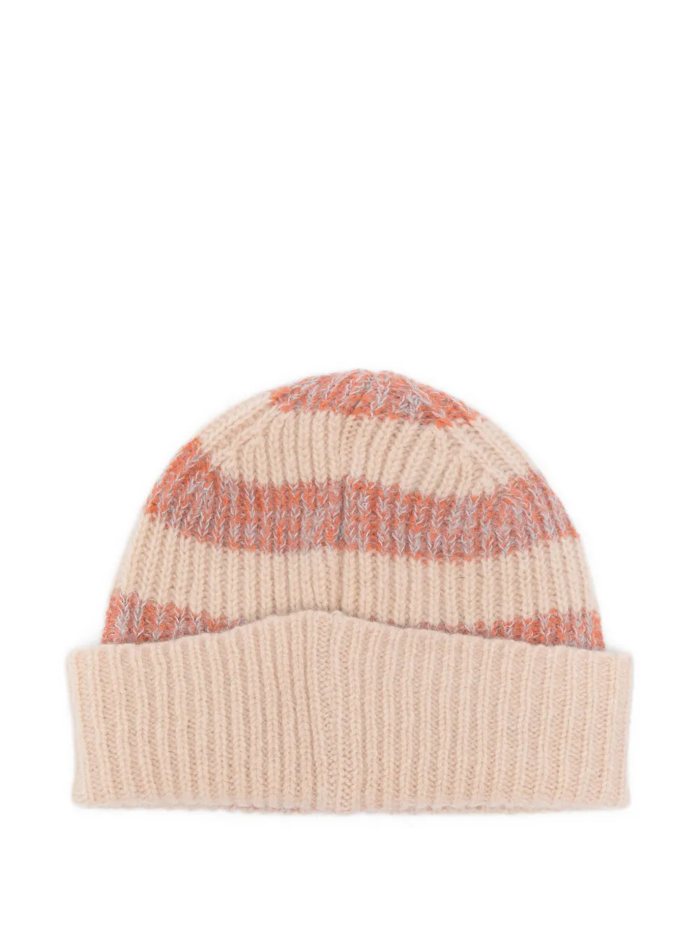 Paul Smith striped ribbed beanie - Beige