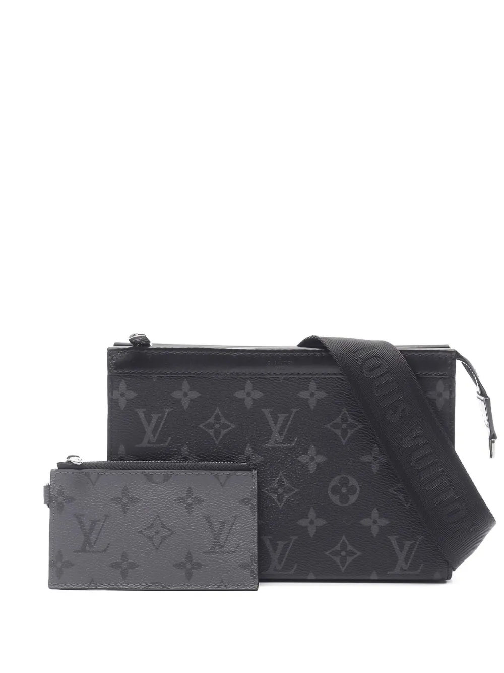 Louis Vuitton Pre-Owned 2021-2025 Monogram Eclipse Gaston Wearable Louis Vuitton Pre-Owned 2021-2025 Monogram Eclipse Gaston Wearable