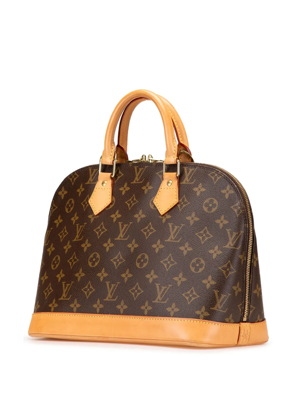 Pre-owned Louis Vuitton 2001 Monogram Alma Pm Handbag In Brown