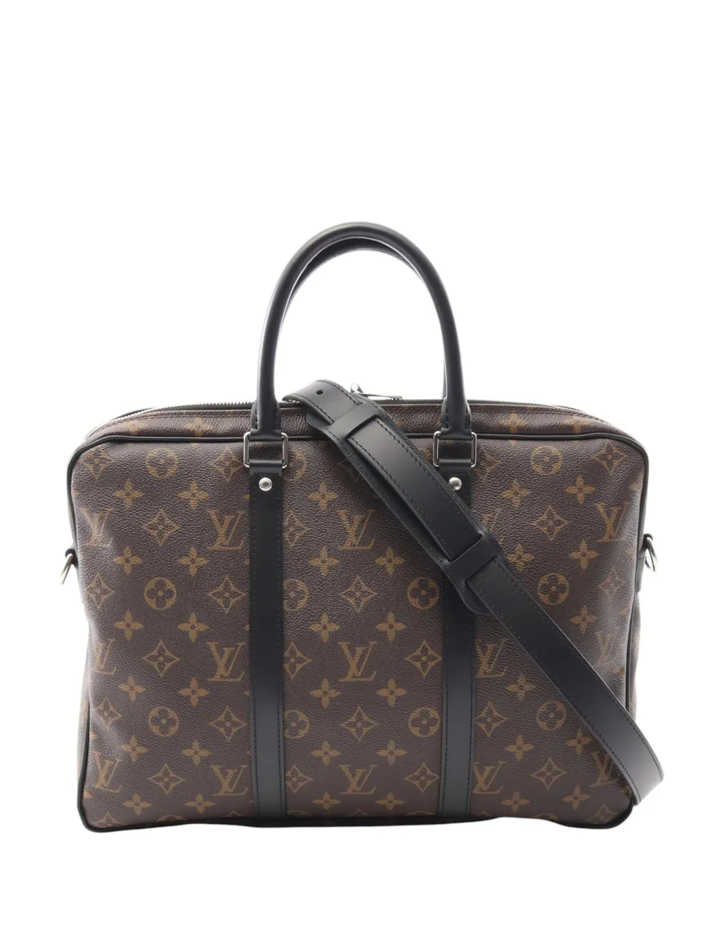 Louis Vuitton Pre-Owned 2018 Monogram Macassar Porte Documents Voyage Louis Vuitton Pre-Owned 2018 Monogram Macassar Porte Documents Voyage
