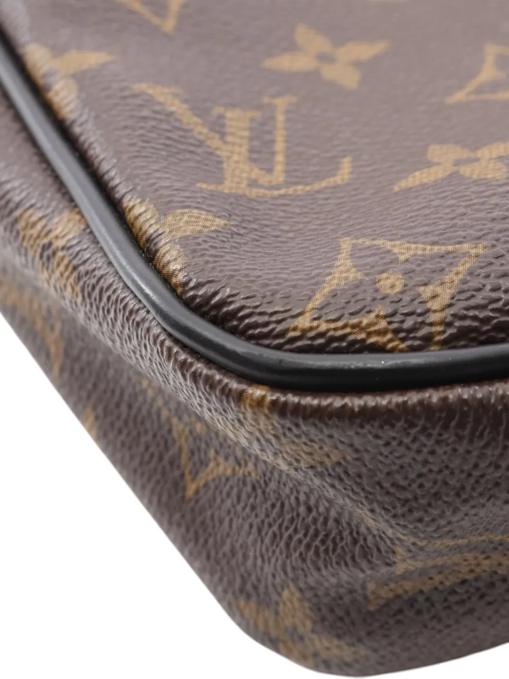 Pre-owned Louis Vuitton 2018 Monogram Macassar Porte Documents Voyage Business Bag In Brown