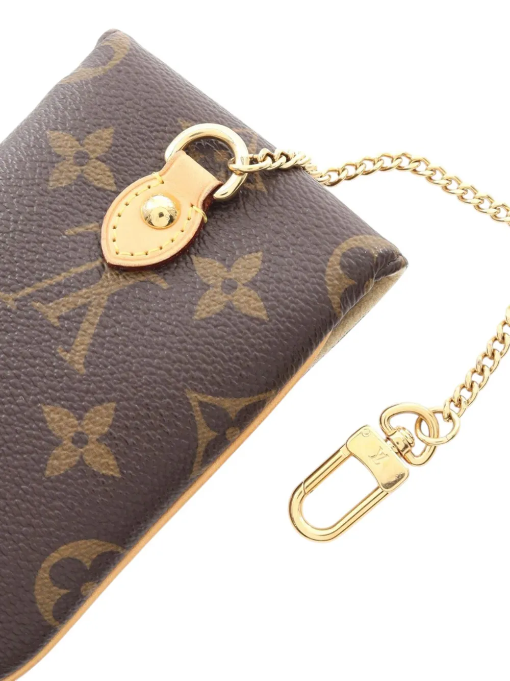 Pre-owned Louis Vuitton 2010 Monogram Etui Mm Phone Case In Brown