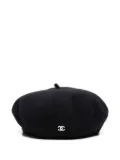 CHANEL Pre-Owned 1998 wool beret hat - Black