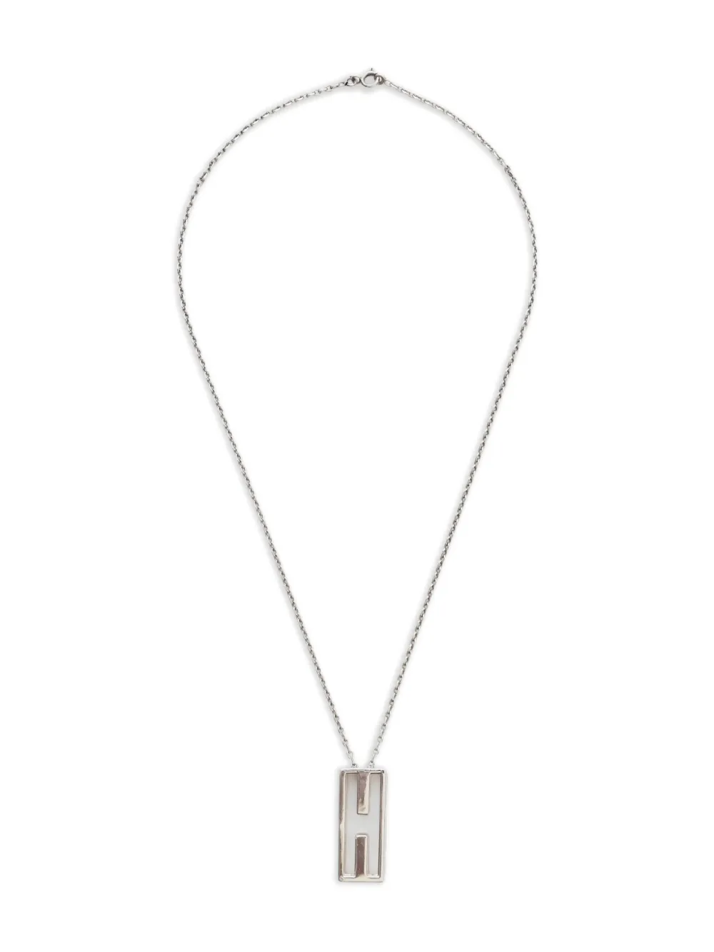 Hermès Pre-Owned 1990-2000s logo H necklace - Argento