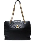 CHANEL Pre-Owned 1989-1991 Jumbo Supermodel quilted chain shoulder bag - Black