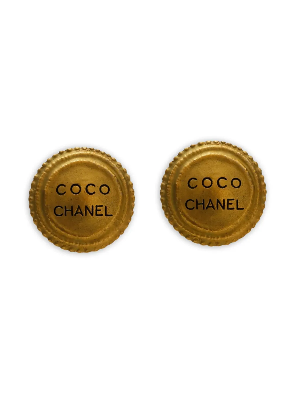 CHANEL Pre-Owned 1994 ロゴ イヤリング - ゴールドトーン CHANEL Pre-Owned 1994 ロゴ イヤリング - ゴールドトーン