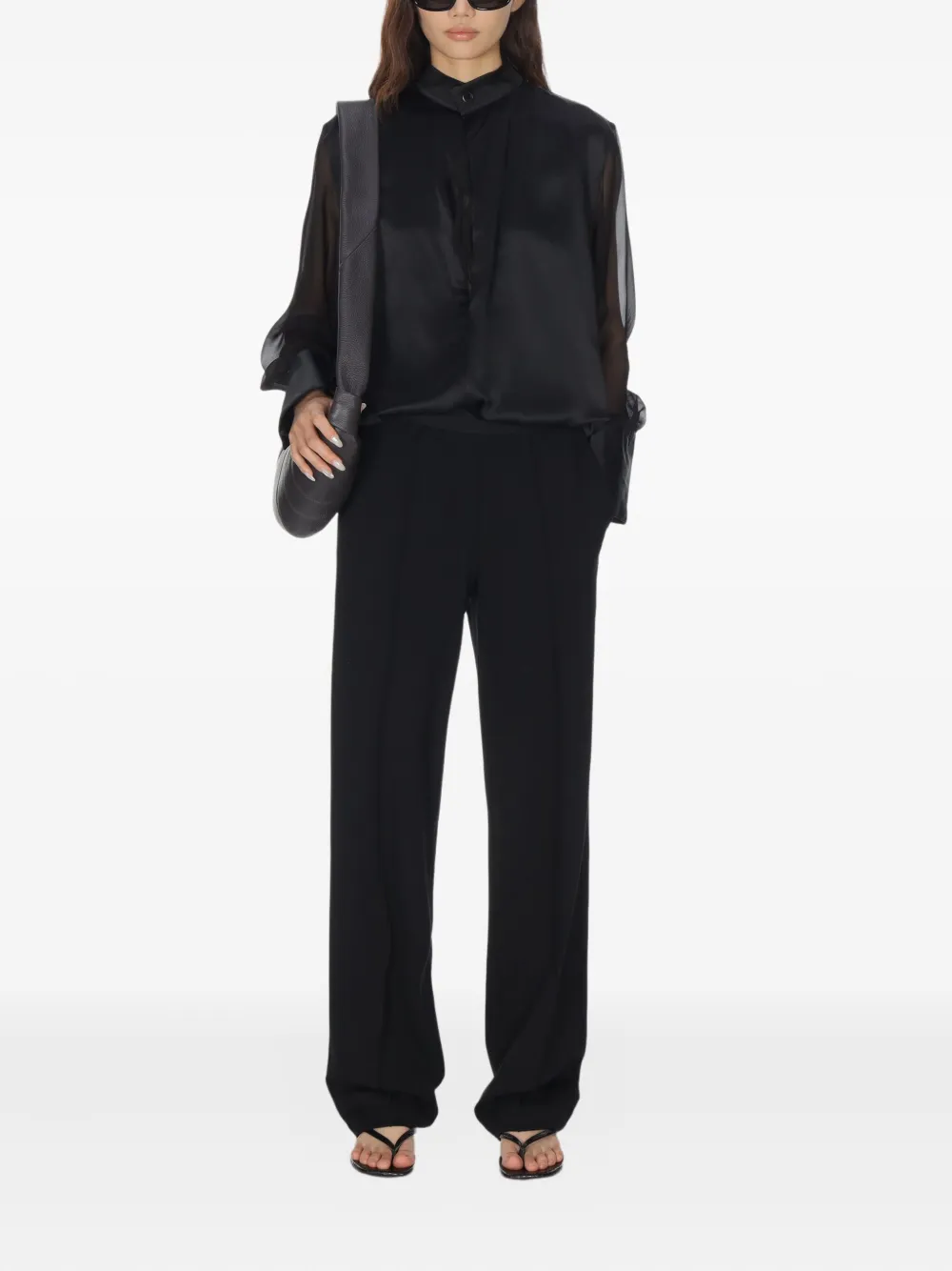 Helmut Lang silk sheer-paneled shirt | Shirts | Image 2
