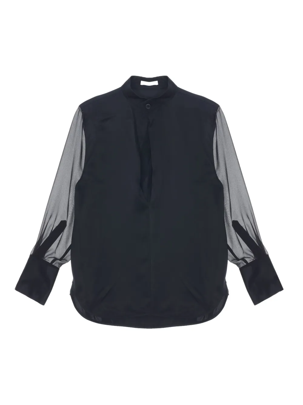 Helmut Lang silk sheer-paneled shirt | Black | Image 1