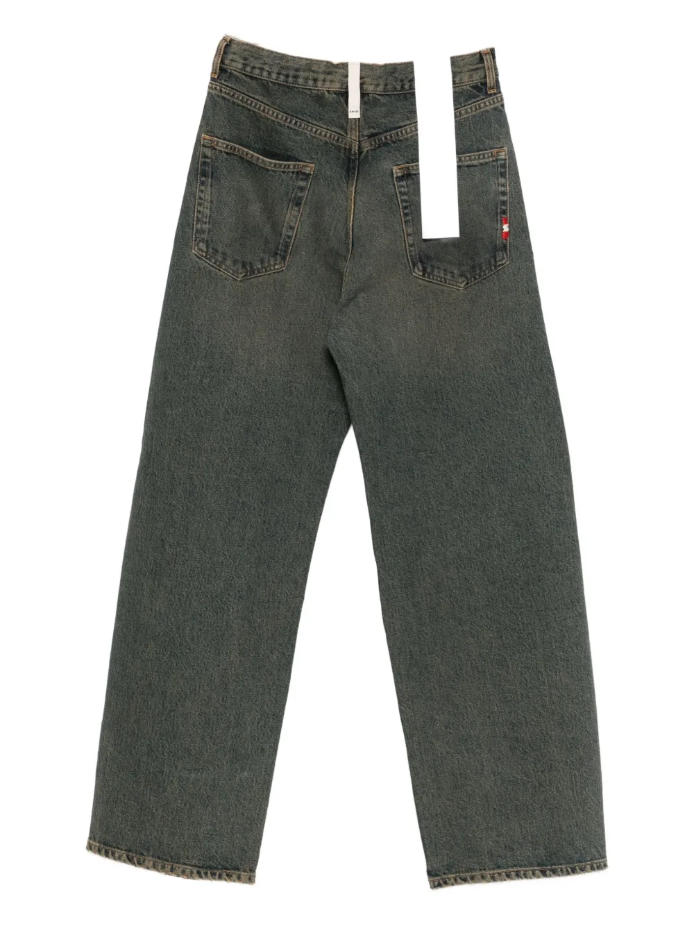 AMISH drawstring-fastening jeans - Groen