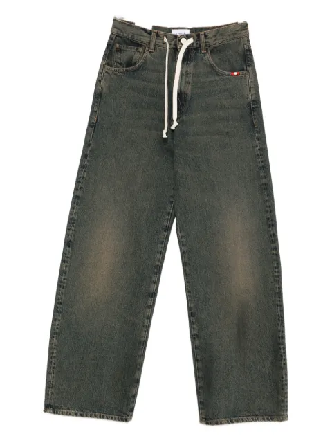 AMISH drawstring-fastening jeans