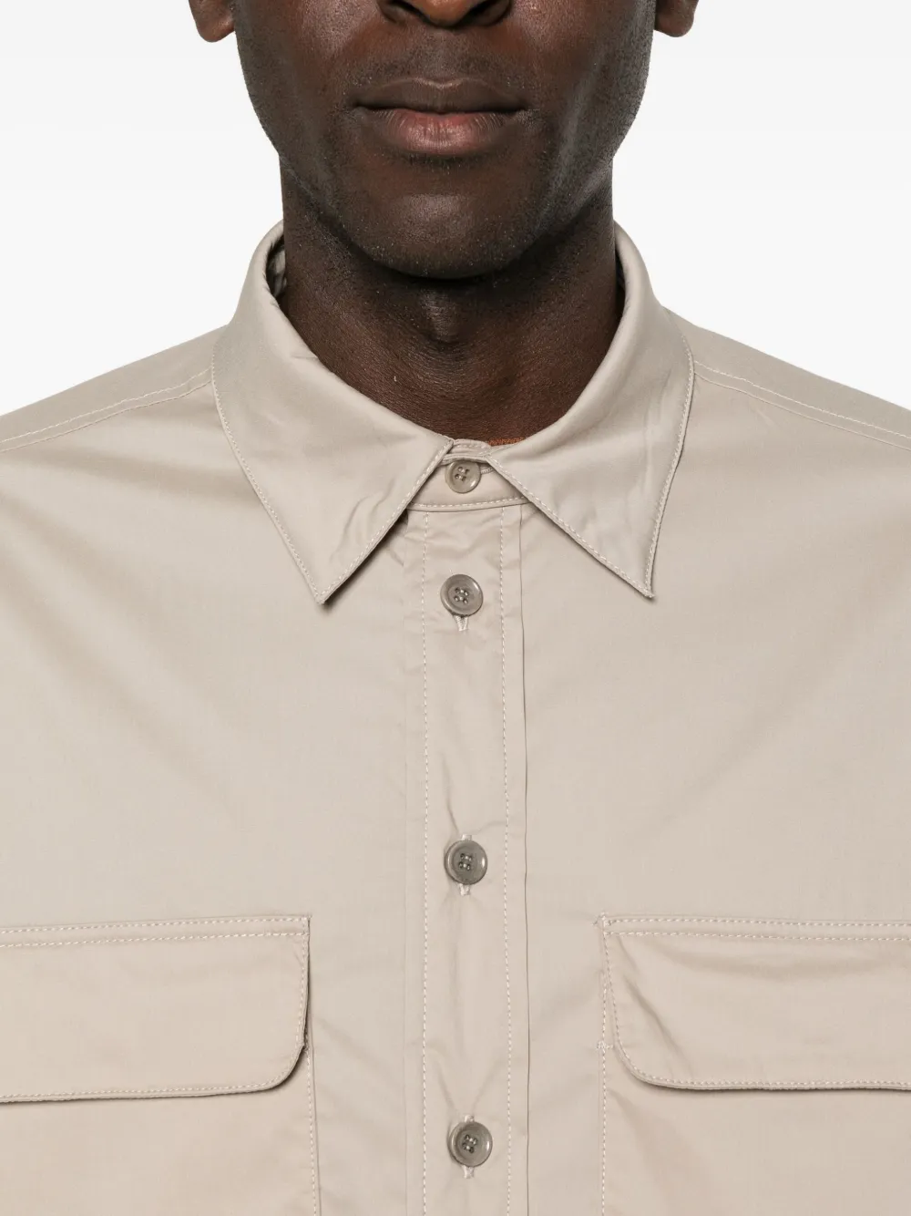 Aspesi Flap-pocket Jacket In Neutral
