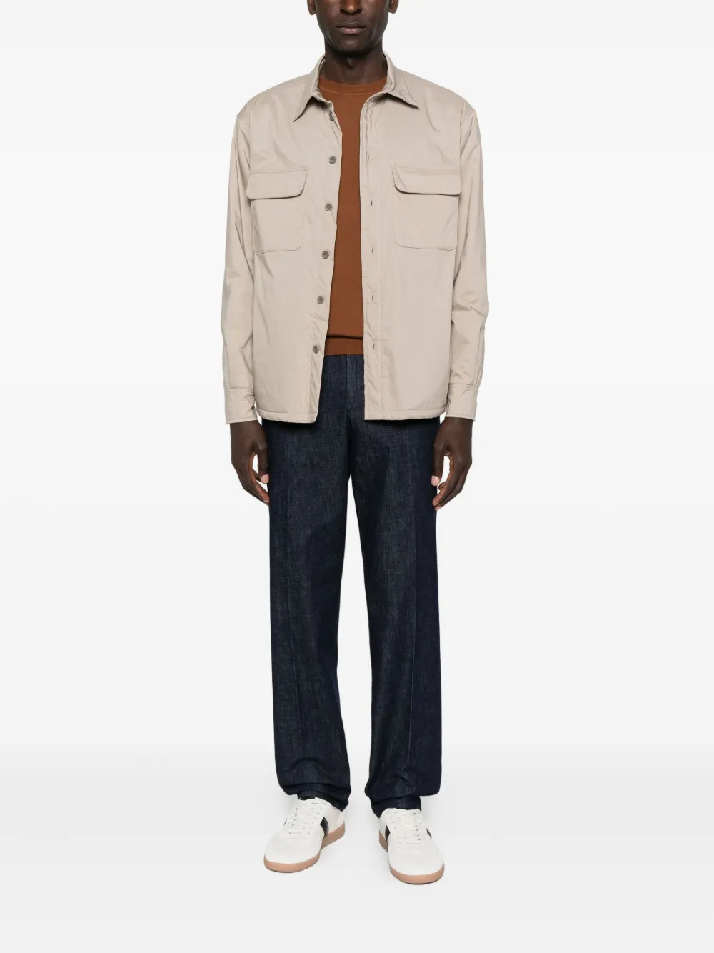 Aspesi Flap-pocket Jacket In Neutral