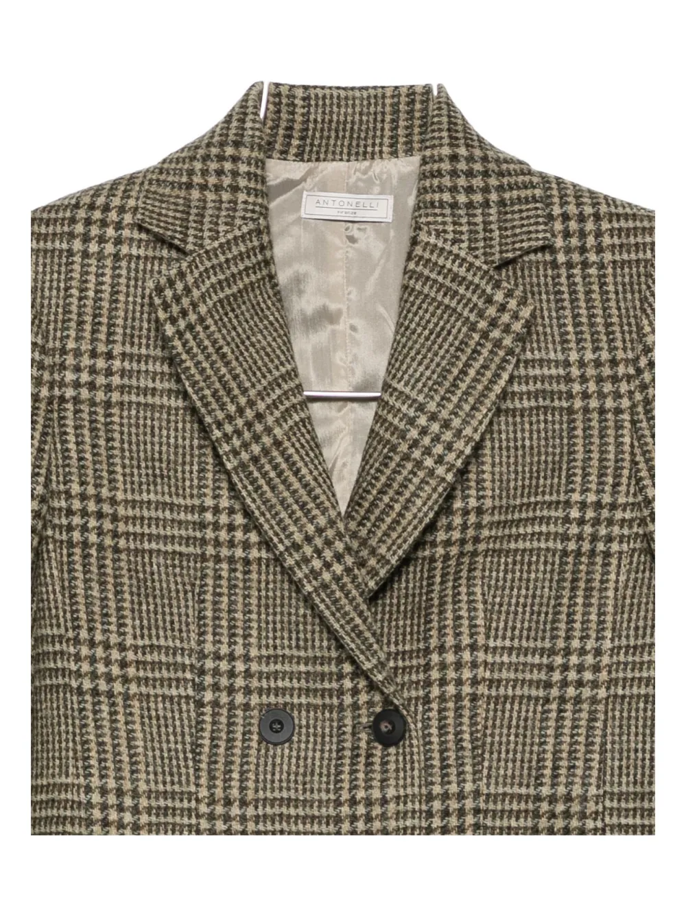Antonelli Double-breasted Check-print Blazer In Multi