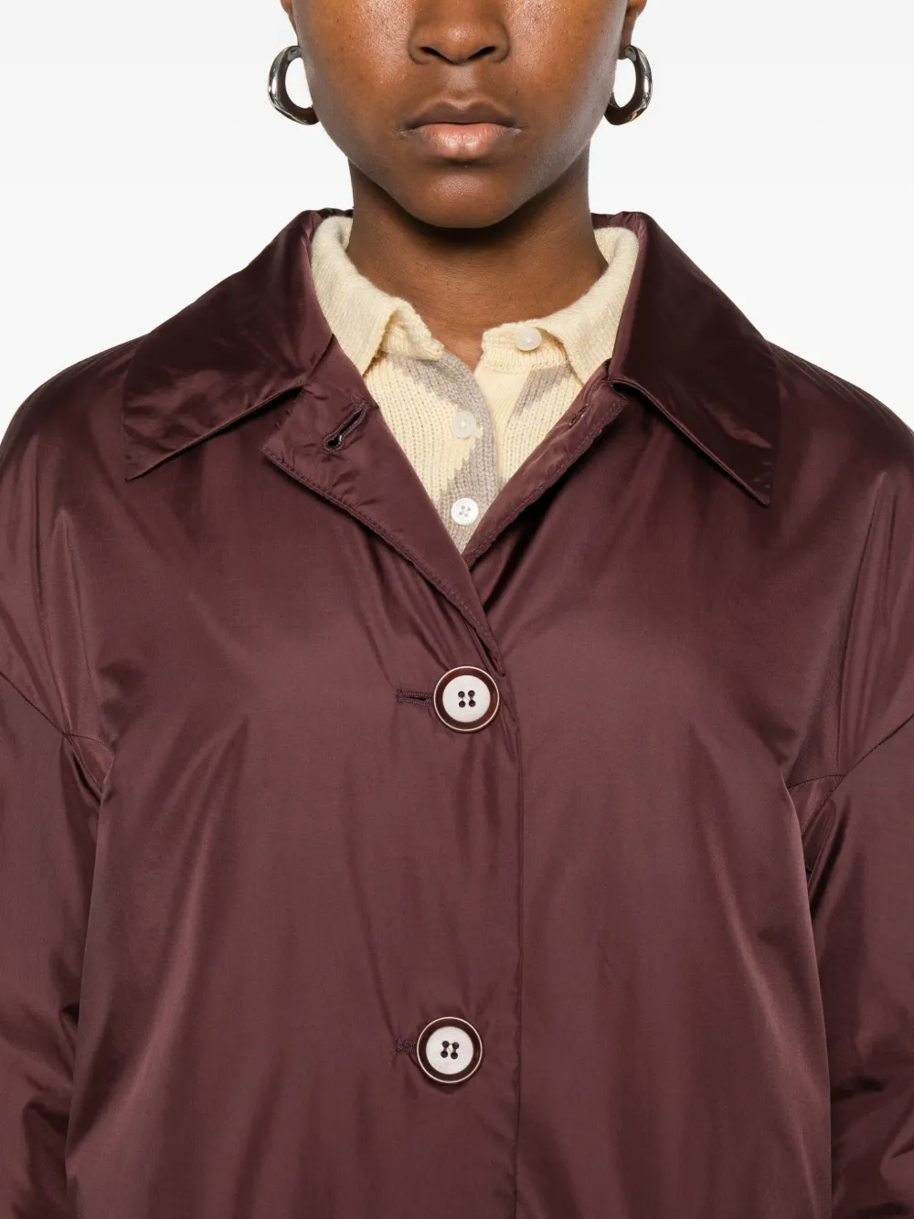 Aspesi Single-breasted Coat In Red