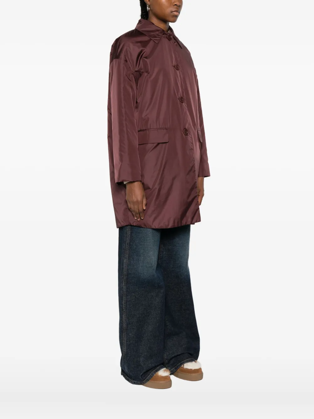 Aspesi Single-breasted Coat In Red