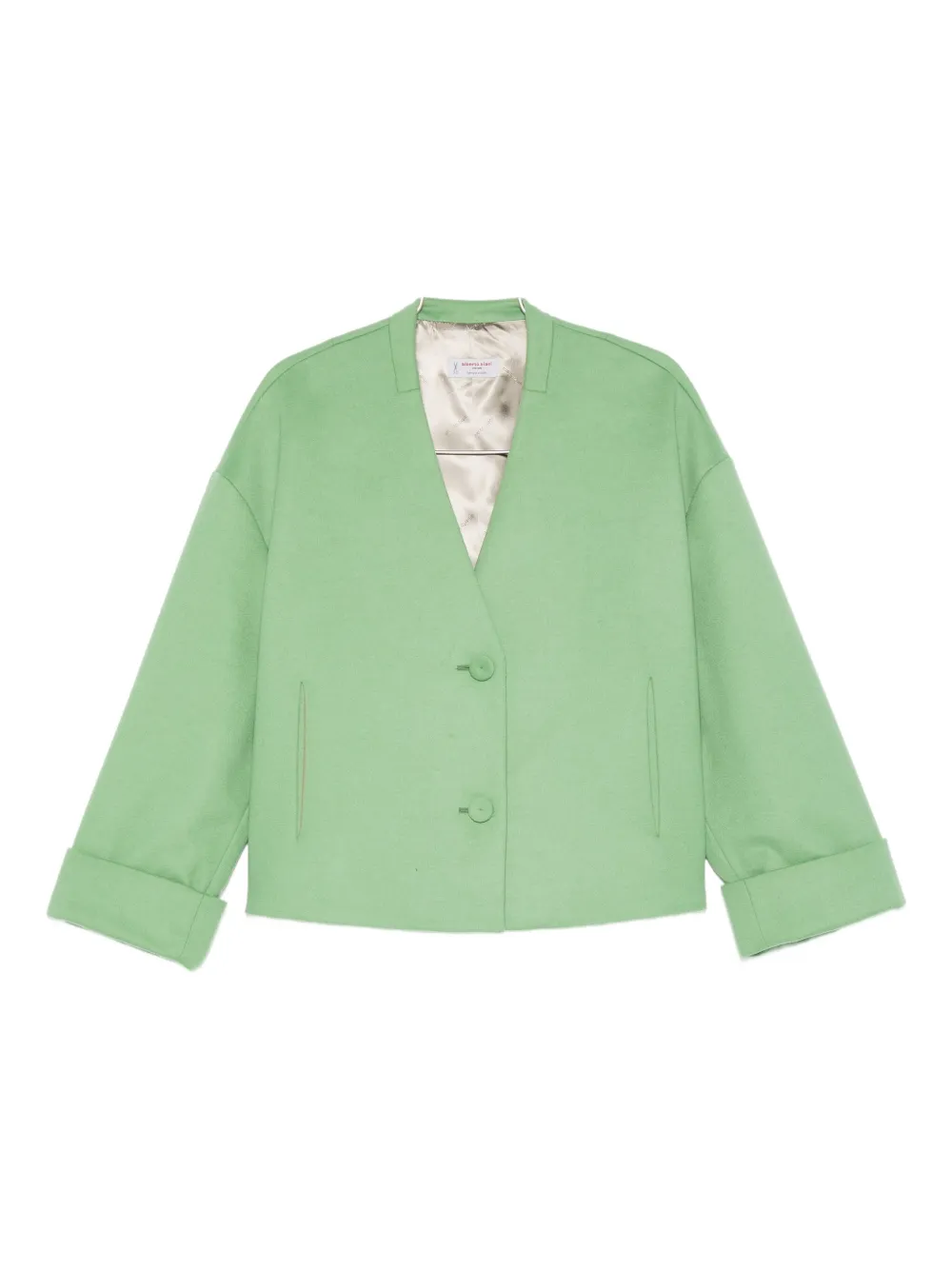 Alberto Biani buttoned cropped jacket - Verde