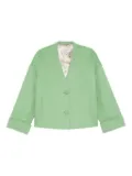 Alberto Biani buttoned cropped jacket - Green