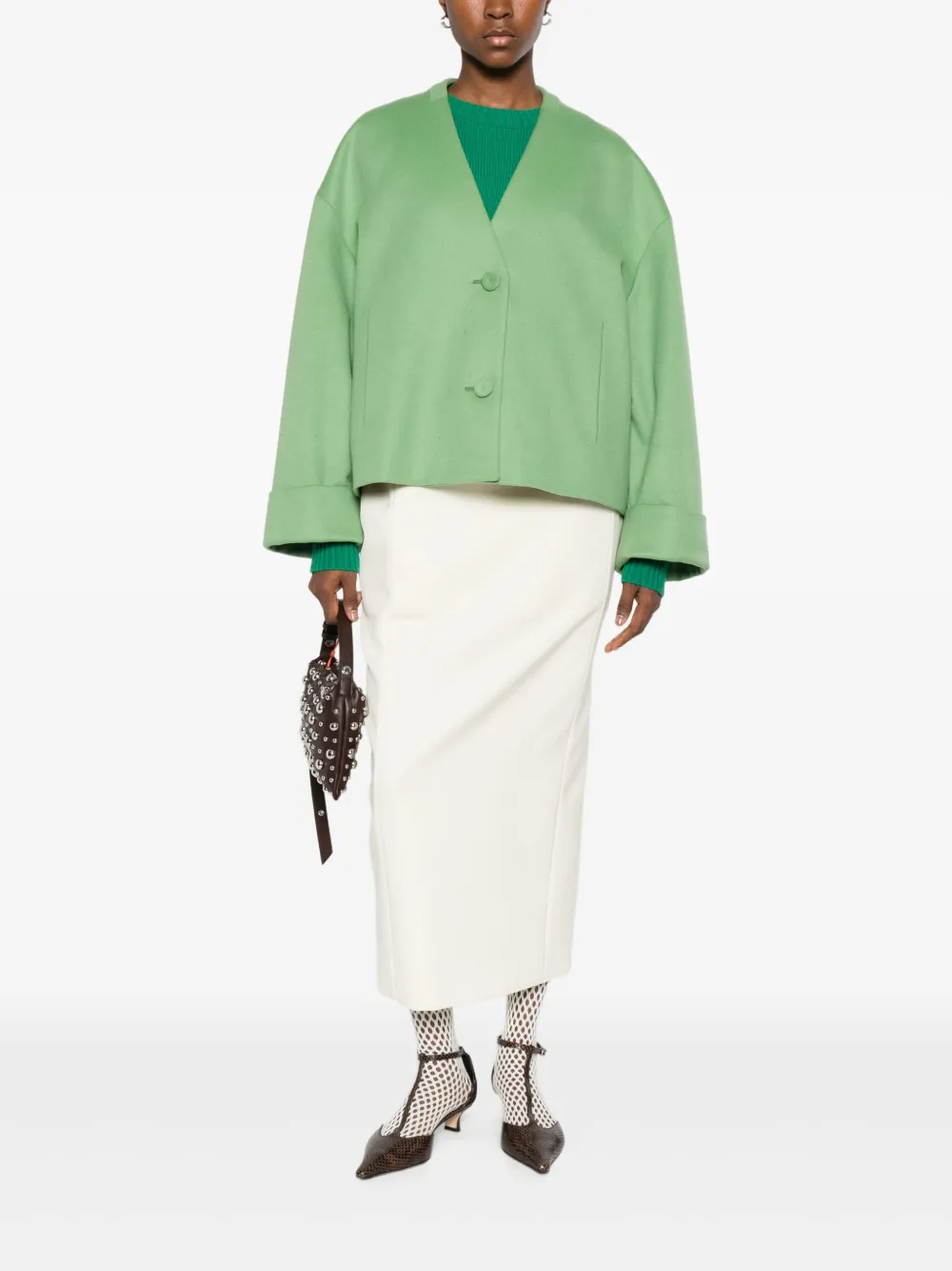 Alberto Biani buttoned cropped jacket | Cropped Jackets | Image 2