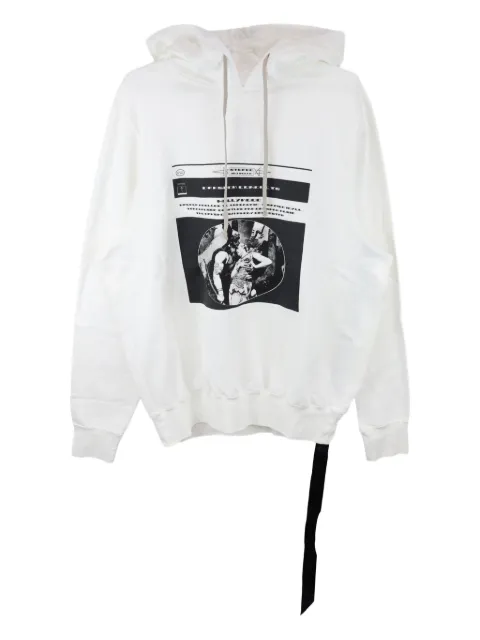 Rick Owens DRKSHDW hoodie con estampado gráfico y cordones