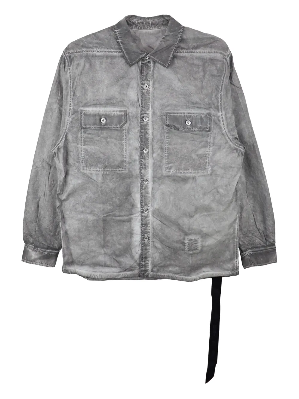 Rick Owens DRKSHDW Jumbo double-pocket cotton shirt | Grey | Image 1
